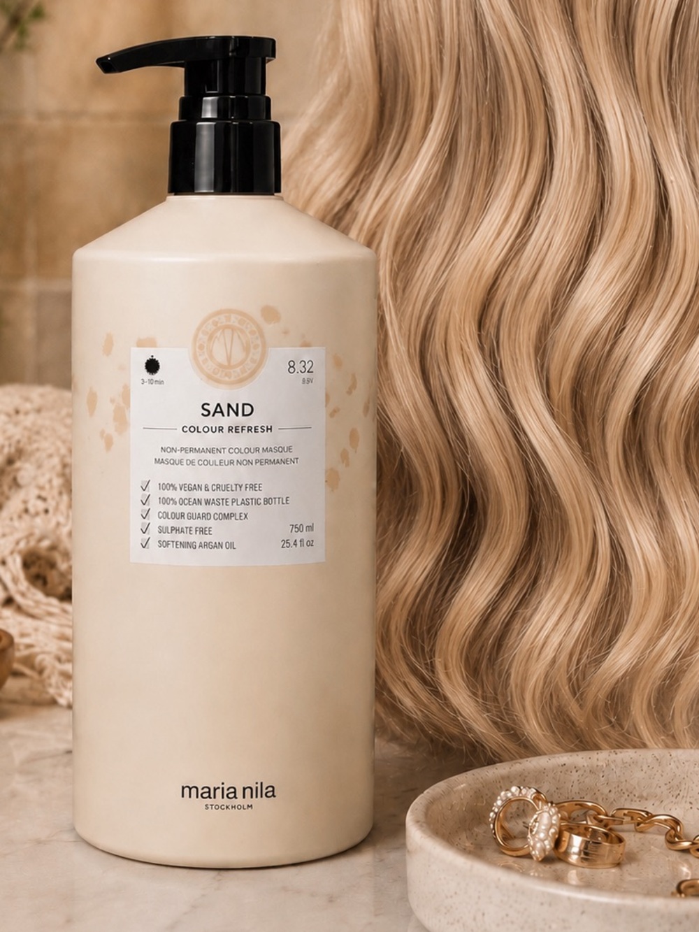 Jumbo Salon Size 25.4 oz | Sand Blonde Luxury Hair Color Refresh | Maria Nila